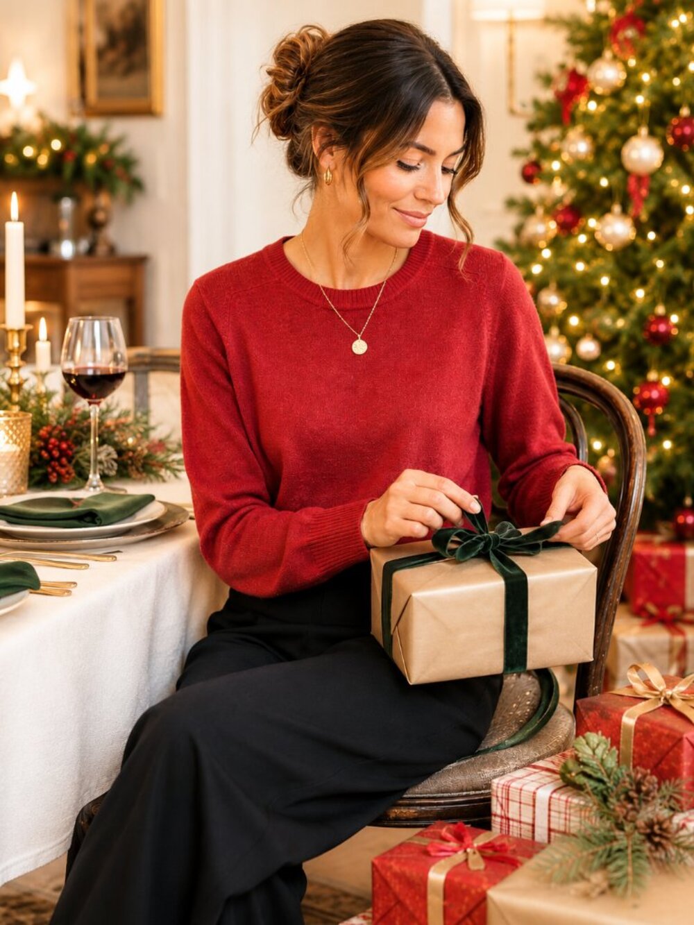 M&S Collection Red Crewneck Sweater - Picture 9 of 9